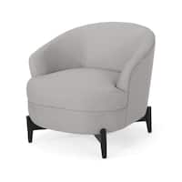 Noble House Mendota Gray Chevron and Black Boucle Club Chair Deals