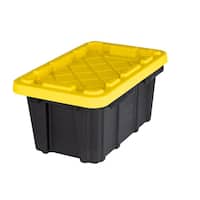 Deals on HDX 6.5-Qt Tough Storage Tote with Yellow Lid
