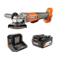 RIDGID 18V Cordless 4-1/2 in. Angle Grinder Kit w/4Ah Battery Deals