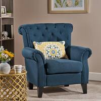 Noble House Merritt Fabric Club Chair with Tufted Cushions Deals